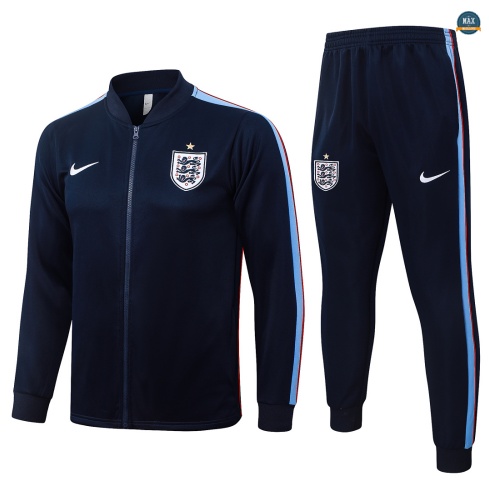 Maxmaillot: Nouveaux Veste Survetement Foot Angleterre 2026/27 Bleu Marine