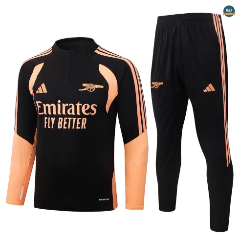 Maxmaillot: Vente Survetement Foot Arsenal 2026/27 Noir/Orange