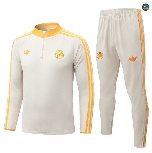 Maxmaillot: Soldes Survetement Foot Bayern Munich 2026/27 blanc cassé/Orange