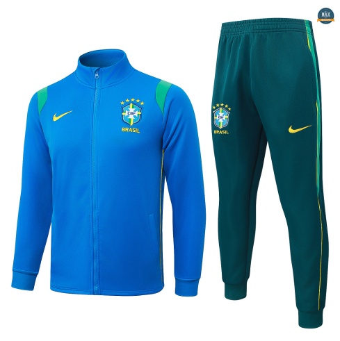 Maxmaillot: Acheter Veste Survetement Foot Brésil 2026/27 Bleu
