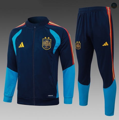 Maxmaillot: Achetez Veste Survetement Foot Espagne 2026/27 2 étoiles Bleu Marine