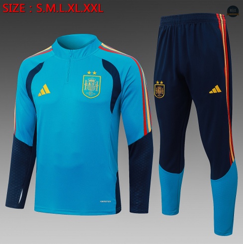 Maxmaillot: Soldes Survetement Foot Espagne 2026/27 Bleu 2 étoiles