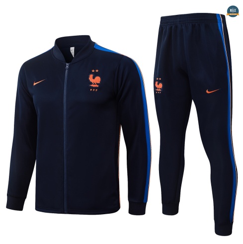 Maxmaillot: Acheter Veste Survetement Foot France 2026/27 Bleu Marine