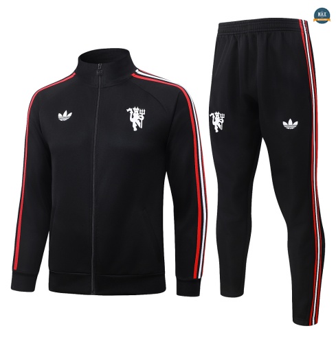 Maxmaillot: Vente Veste Survetement Foot Manchester United 2026/27 Noir