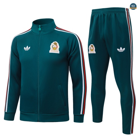Maxmaillot: Flocage Veste Survetement Foot Mexique 2026/27 Vert
