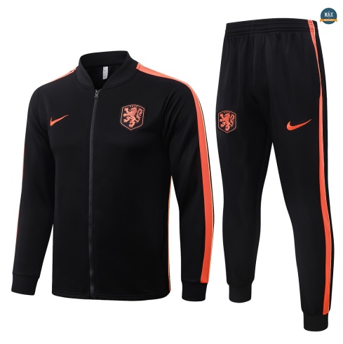 Maxmaillot: Acheter Veste Survetement Foot Pays-Bas 2026/27 Noir