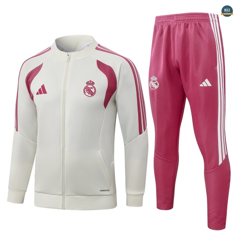 Maxmaillot: Achetez Veste Survetement Foot Real Madrid 2026/27 blanc cassé