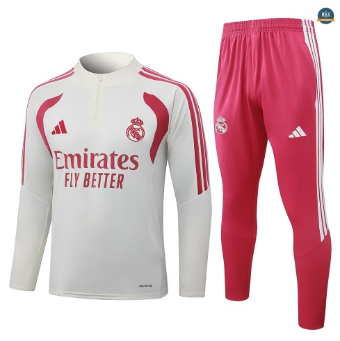 Maxmaillot: Nouveaux Survetement Foot Real Madrid 2026/27 blanc cassé