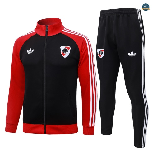 Maxmaillot: Marque Veste Survetement Foot River Plate 2026/27 Noir
